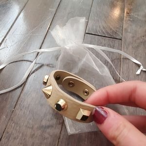 New faux leather studded bracelet